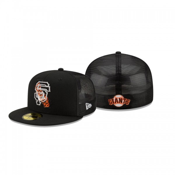 Men's San Francisco Giants State Fill Black Meshback 59FIFTY Fitted Hat