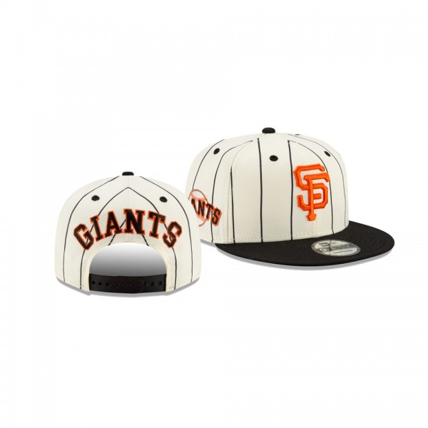 Men's San Francisco Giants Pinstripe White 9FIFTY Snapback Hat