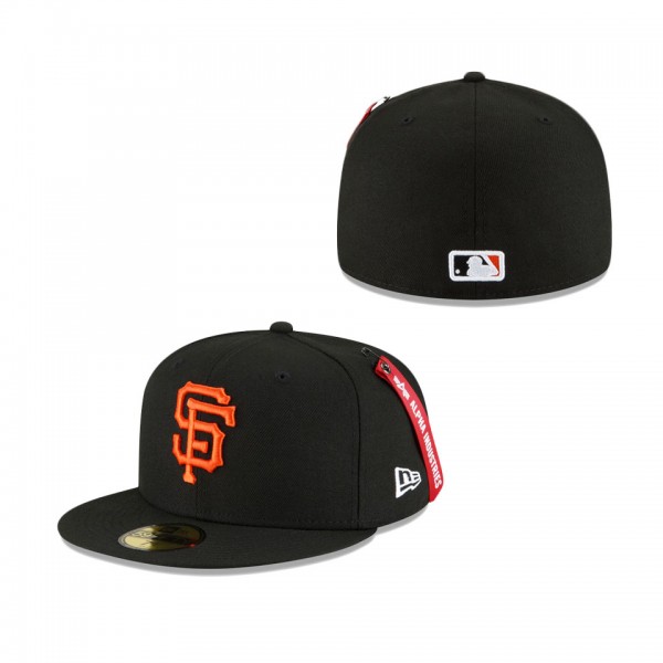 San Francisco Giants New Era X Alpha Industries 59FIFTY Fitted Hat Black
