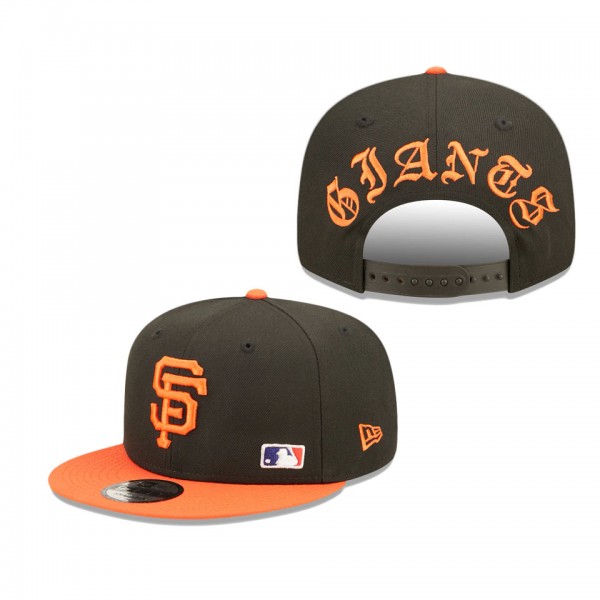San Francisco Giants Black Blackletter Arch 9FIFTY Snapback Hat