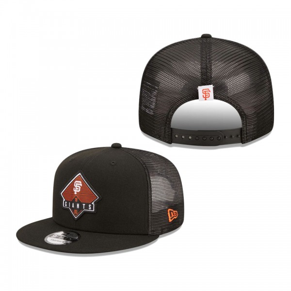 San Francisco Giants New Era Camper Trucker Snapback Hat Black