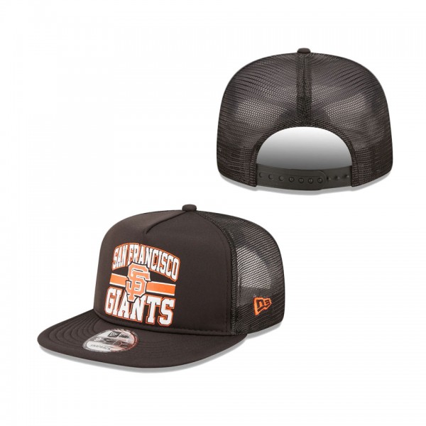 San Francisco Giants New Era Logo 9FIFTY Trucker Snapback Hat Black