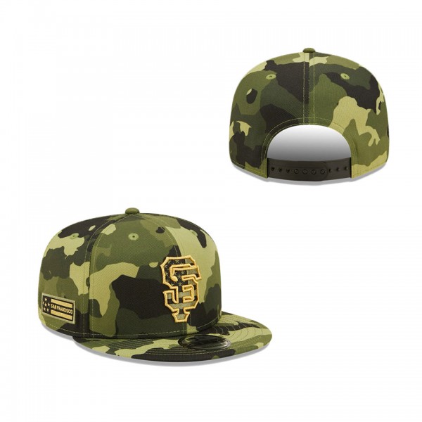 Men's San Francisco Giants New Era Camo 2022 Armed Forces Day 9FIFTY Snapback Adjustable Hat