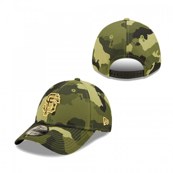 Men's San Francisco Giants New Era Camo 2022 Armed Forces Day 9FORTY Snapback Adjustable Hat