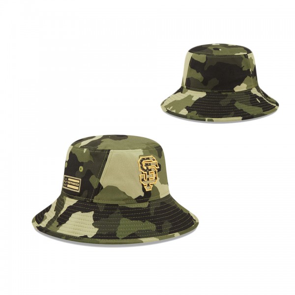 Men's San Francisco Giants New Era Camo 2022 Armed Forces Day Bucket Hat