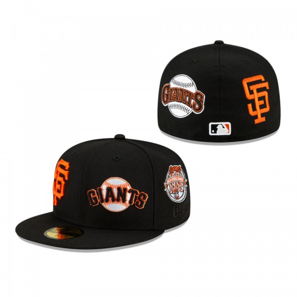 San Francisco Giants Patch Pride Fitted Cap Black