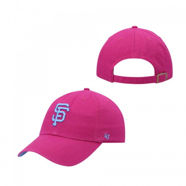 San Francisco Giants '47 Periwinkle Orchid Undervisor Clean Up Adjustable Hat Pink