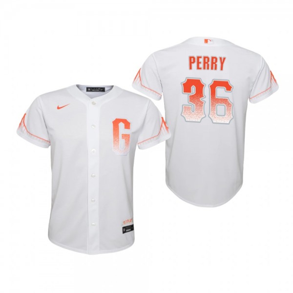 Youth San Francisco Giants Gaylord Perry Nike White 2021 City Connect Replica Jersey