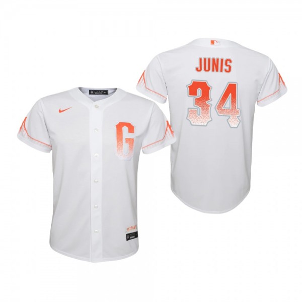 Youth San Francisco Giants Jakob Junis Nike White City Connect Replica Jersey