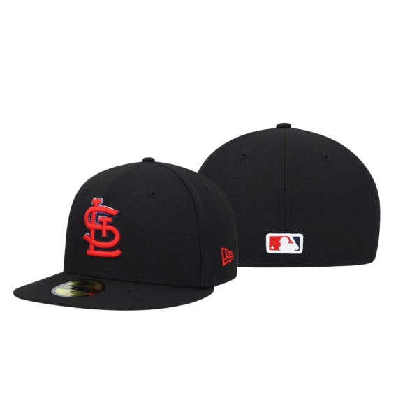 St. Louis Cardinals Color Dupe Black 59FIFTY Fitted Hat