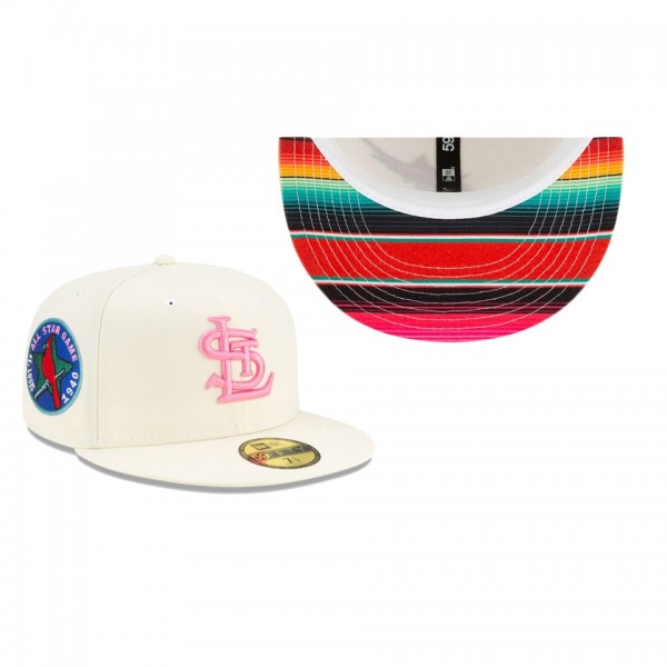 St. Louis Cardinals Chrome Serape Under Visor Cream 59FIFTY Fitted Hat