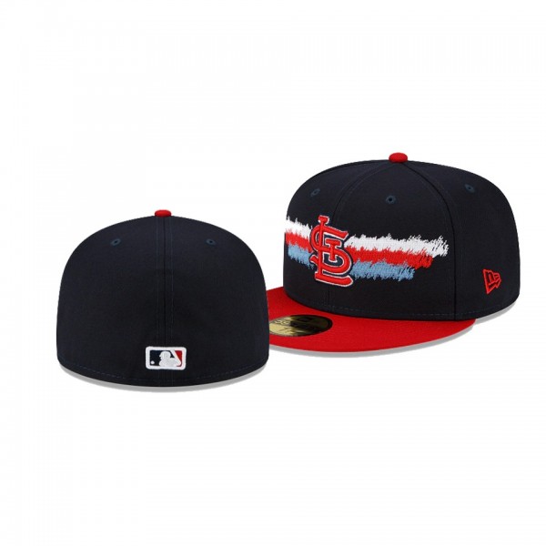St. Louis Cardinals Scribble Navy 59FIFTY Fitted Hat