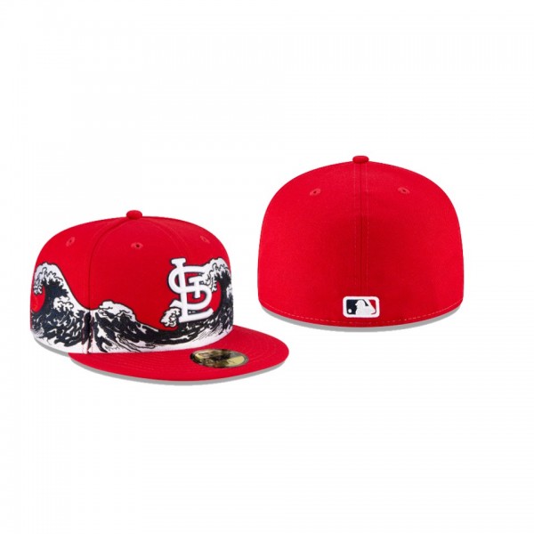 Men's St. Louis Cardinals New Era 100th Anniversary Red Wave 59FIFTY Fitted Hat