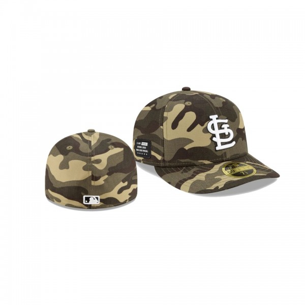 Men's St. Louis Cardinals 2021 Armed Forces Day Camo On-Field Low Profile 59FIFTY Fitted Hat