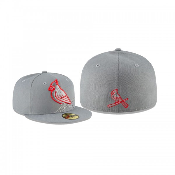 Men's St. Louis Cardinals Alternate Logo Elements Gray 59FIFTY Fitted Hat