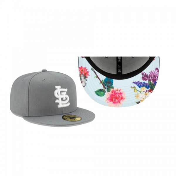 Men's St. Louis Cardinals Floral Undervisor Gray 59FIFTY Fitted Hat