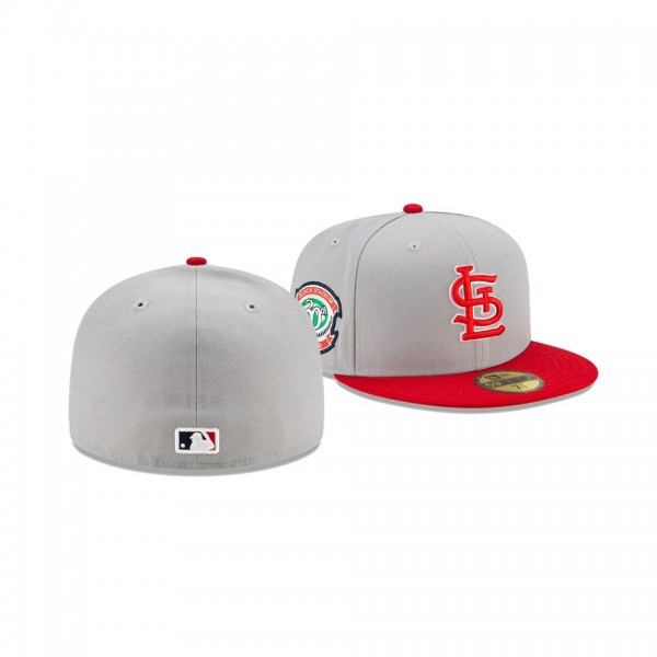 Men's St. Louis Cardinals Stadium Patch Gray Busch Stadium 30th Anniversary Patch 59FIFTY Fitted Hat