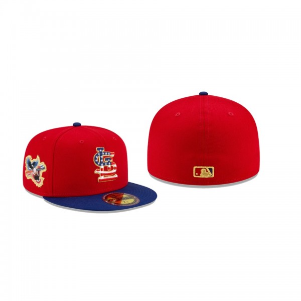 Men's St. Louis Cardinals Americana Patch Red 59FIFTY Fitted Hat