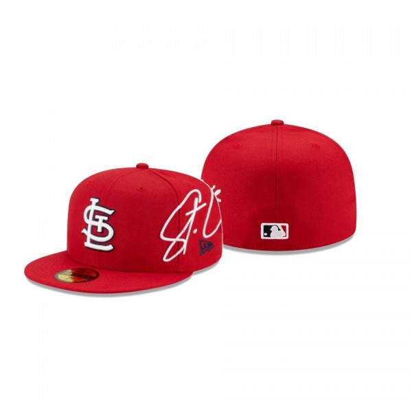 Men's St. Louis Cardinals Cursive Red 59FIFTY Fitted Hat