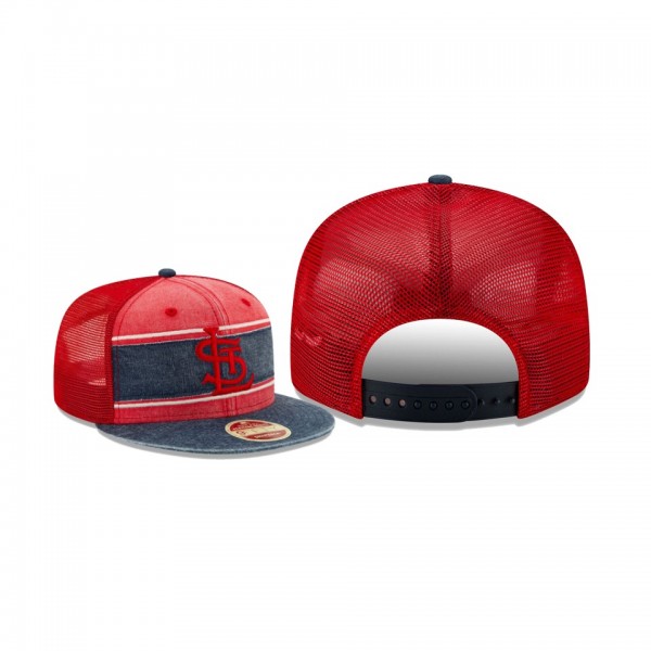 Men's St. Louis Cardinals Heritage Band Red Trucker 9FIFTY Snapback Hat