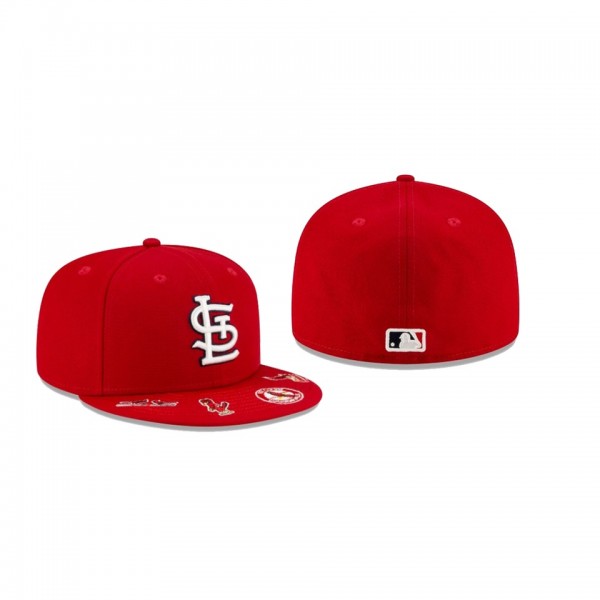 Men's St. Louis Cardinals Visor Hit Red 59FIFTY Fitted Hat