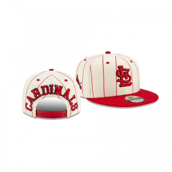 Men's St. Louis Cardinals Pinstripe White 9FIFTY Snapback Hat
