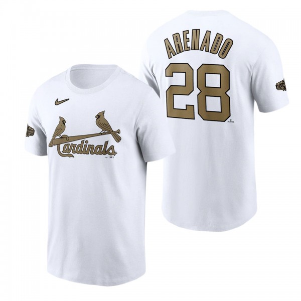 St. Louis Cardinals Nolan Arenado White 2022 MLB All-Star Game Name & Number T-Shirt