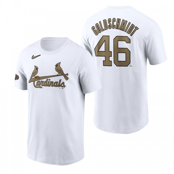 St. Louis Cardinals Paul Goldschmidt White 2022 MLB All-Star Game Name & Number T-Shirt