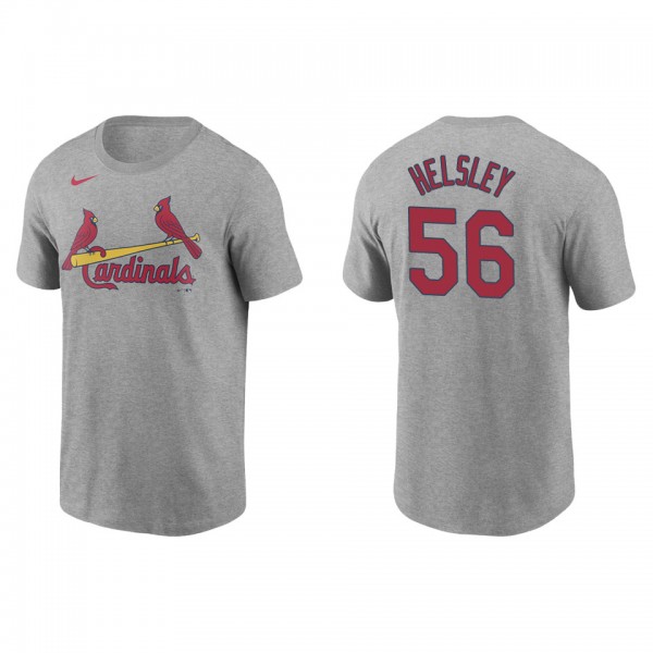 Ryan Helsley St. Louis Cardinals Yadier Molina Gray T-Shirt