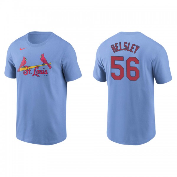 Ryan Helsley St. Louis Cardinals Yadier Molina Light Blue T-Shirt