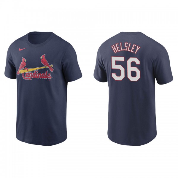 Ryan Helsley St. Louis Cardinals Yadier Molina Navy T-Shirt