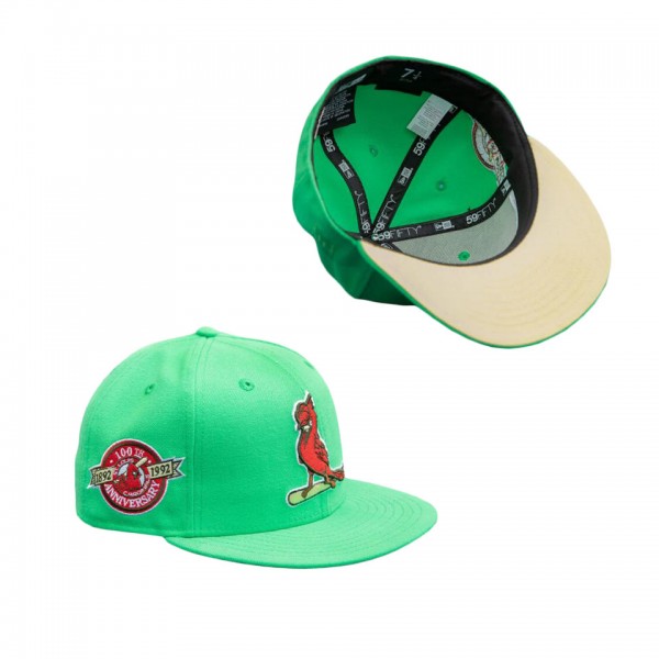St Louis Cardinals Island Green 100Th Anniversary Fitted Hat