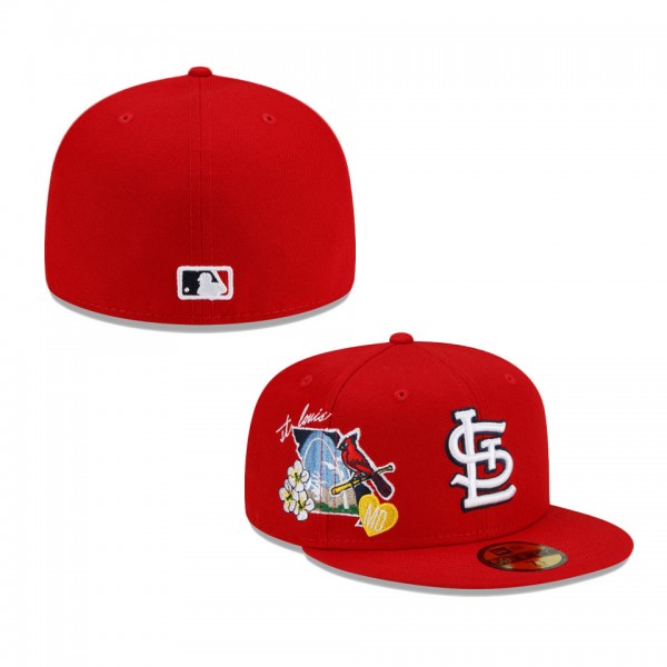 St. Louis Cardinals New Era City Cluster 59FIFTY Fitted Hat Red