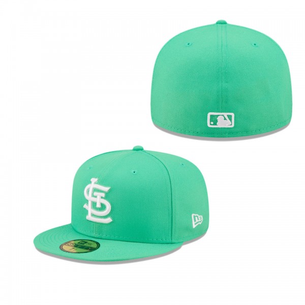 St. Louis Cardinals Island Green Logo White 59FIFTY Fitted Hat