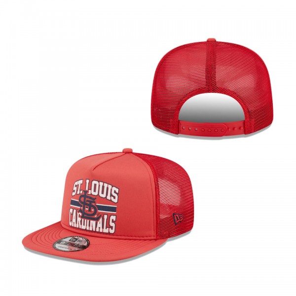 St. Louis Cardinals New Era Logo 9FIFTY Trucker Snapback Hat Red
