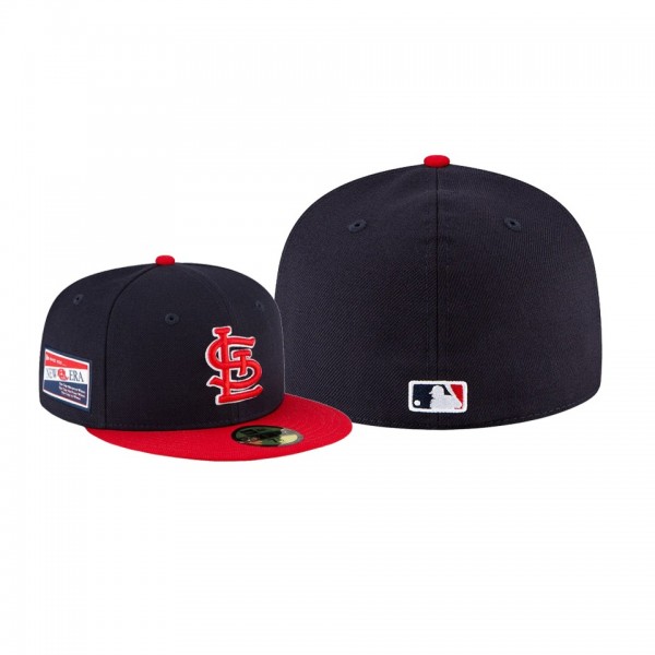 Men's St. Louis Cardinals Centennial Collection Navy Red 59FIFTY Fitted Hat