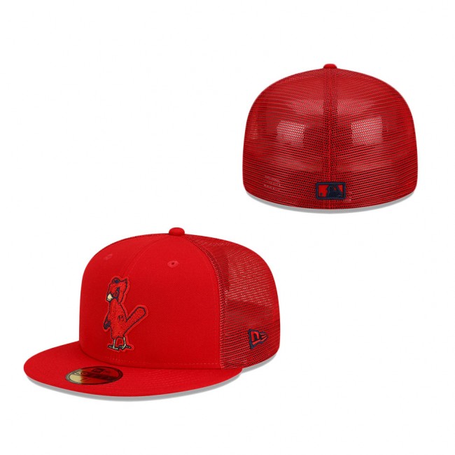 St. Louis Cardinals New Era Youth 2022 Batting Practice 59FIFTY Fitted Hat Red