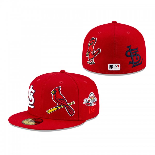 St. Louis Cardinals Patch Pride Fitted Cap Red