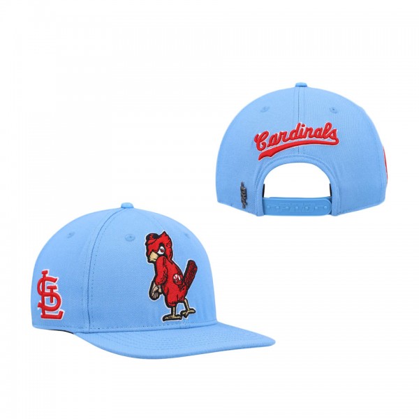 Men's St. Louis Cardinals Pro Standard Light Blue Classic Wool Snapback Hat