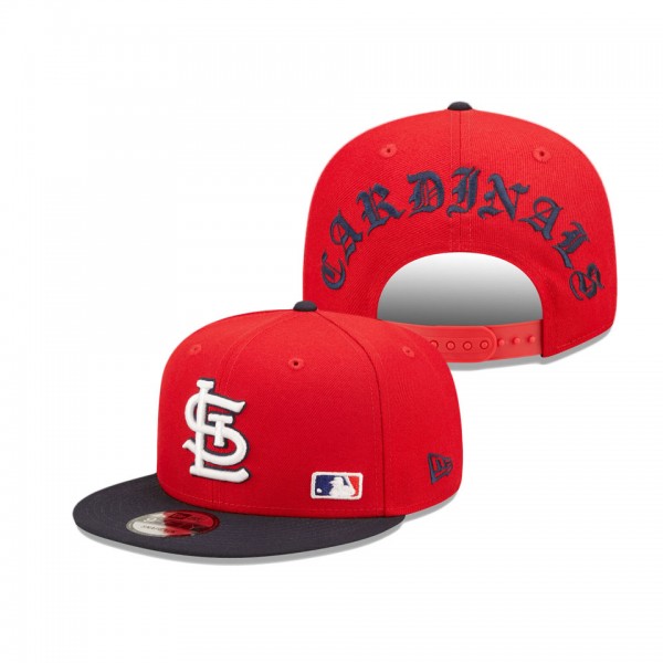 St. Louis Cardinals Red Blackletter Arch 9FIFTY Snapback Hat