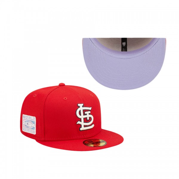 St. Louis Cardinals Red Pop Sweatband Undervisor 2006 MLB World Series Cooperstown Collection 59FIFTY Fitted Hat
