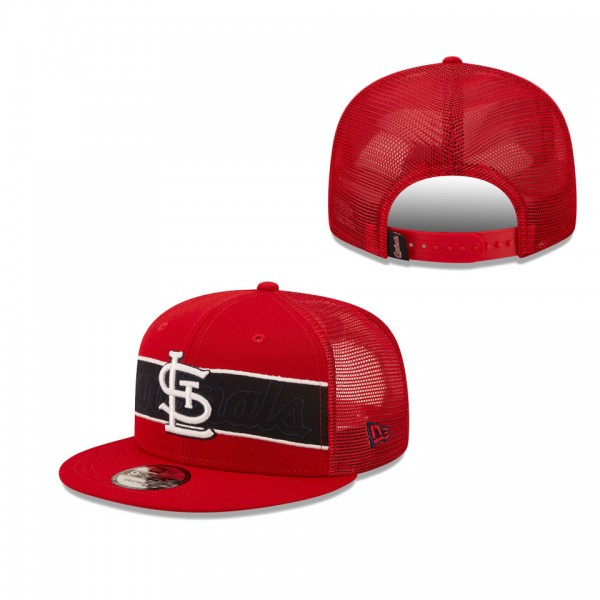 Men's St. Louis Cardinals Red Tonal Band Trucker 9FIFTY Snapback Hat
