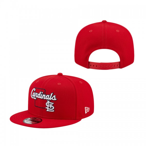St. Louis Cardinals New Era State 9FIFTY Snapback Hat Red