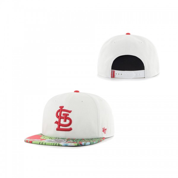 Men's St. Louis Cardinals Hurley X '47 White Paradise Captain Snapback Hat