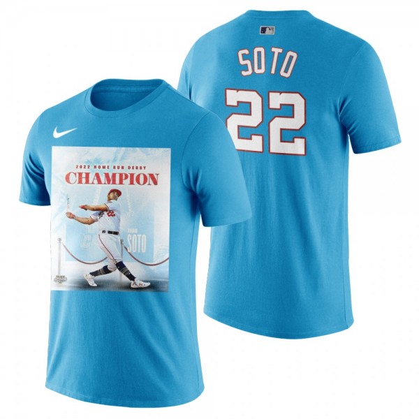 Washington Nationals Juan Soto Blue 2022 Home Run Derby Champ T-Shirt