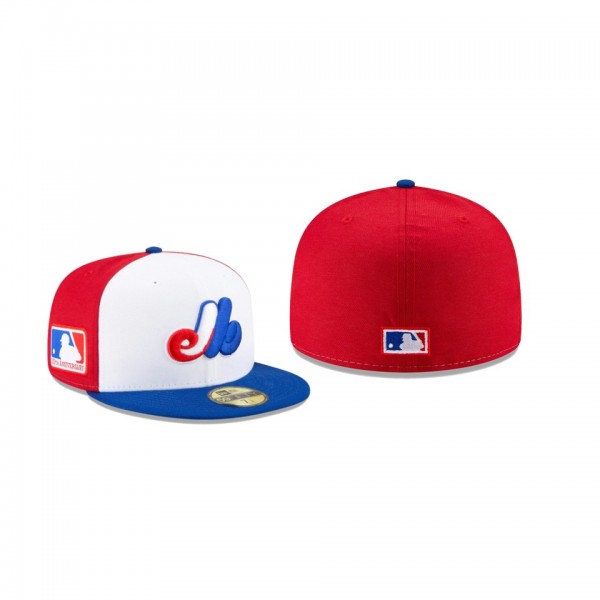 Men's Montreal Expos 100th Anniversary Patch White 59FIFTY Fitted Hat