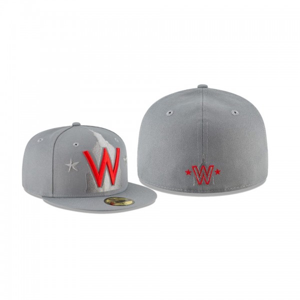 Men's Washington Nationals Alternate Logo Elements Gray 59FIFTY Fitted Hat