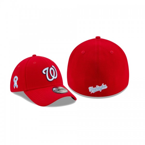 Men's Washington Nationals 2021 Father's Day Red 39THIRTY Flex Hat