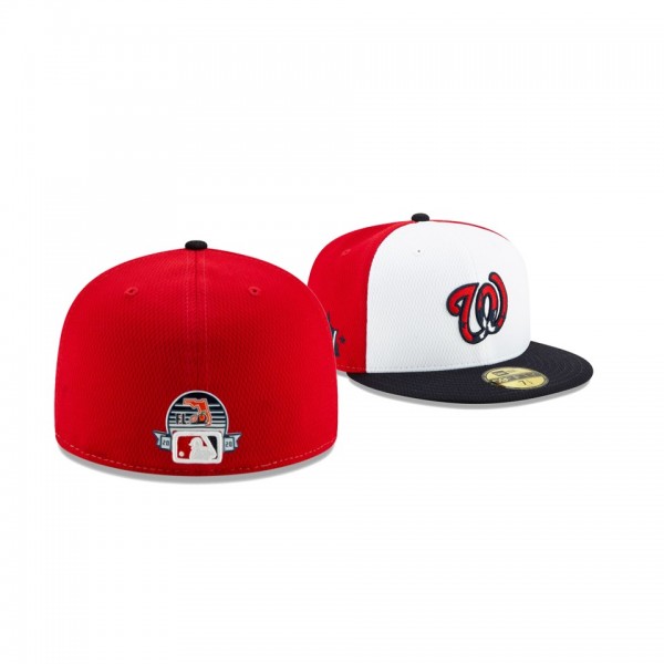 Nationals 2020 Spring Training White Navy 59FIFTY Fitted New Era Hat