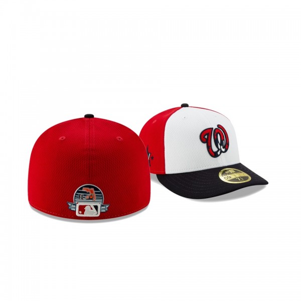 Nationals 2020 Spring Training White Navy Low Profile 59FIFTY Fitted New Era Hat